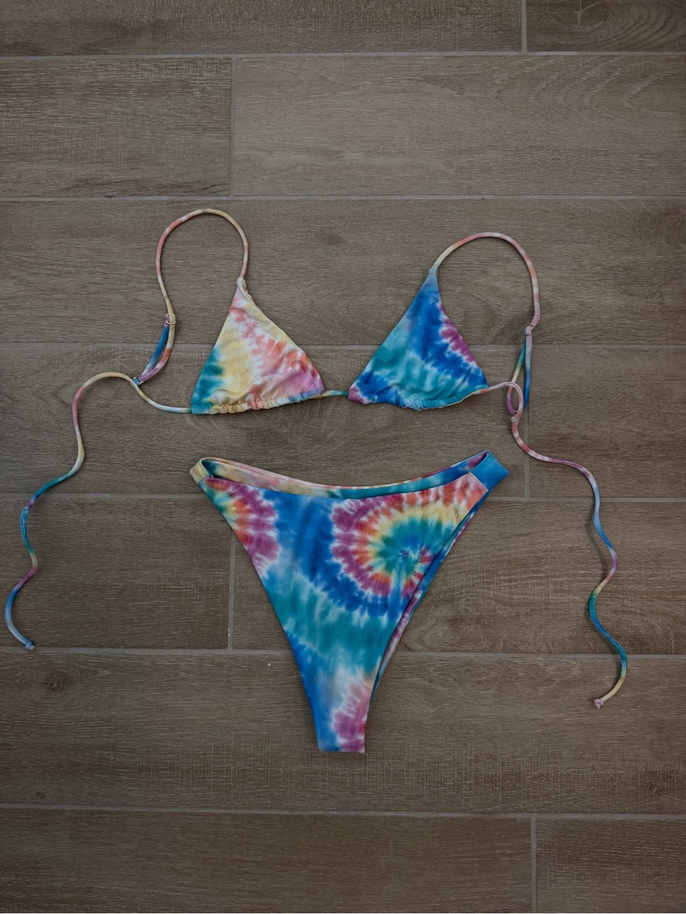 Skatie Tie-Dye String Bikini Set